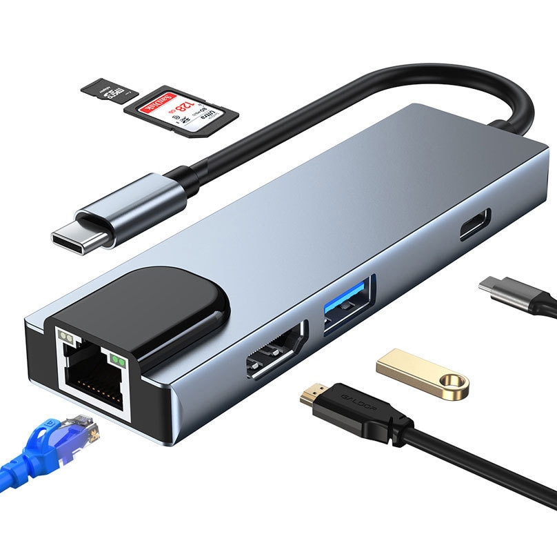 C타입 확장 도크, USB 3.1 에서 HD-L 네트워크 카드 노트북 다기능 확장 도크